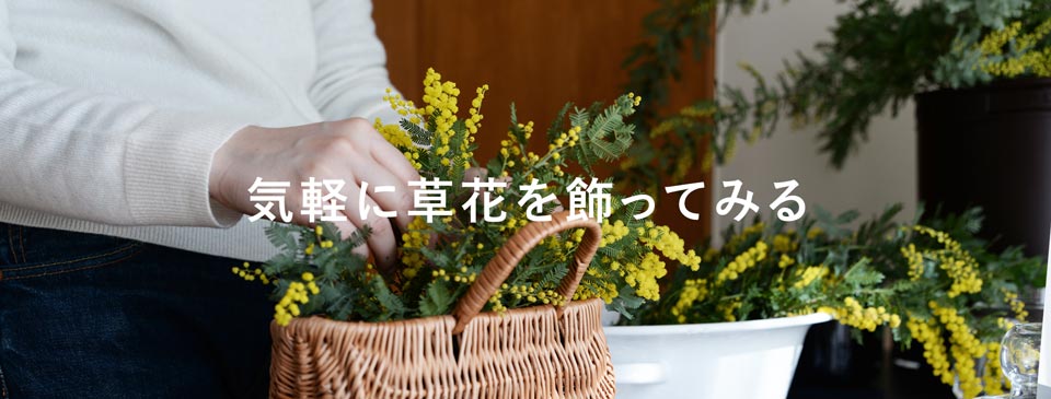気軽に草花を飾ってみる