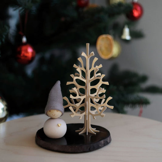 lovi ロヴィ クリスマスツリー 14cm ナチュラルウッド