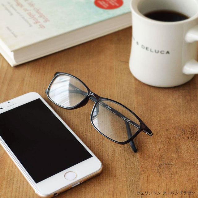 【試着交換も無料】度数 0.5～ 5色 おしゃれで軽量な老眼鏡 アイウェアエア ウェリントン ブルーライトカット