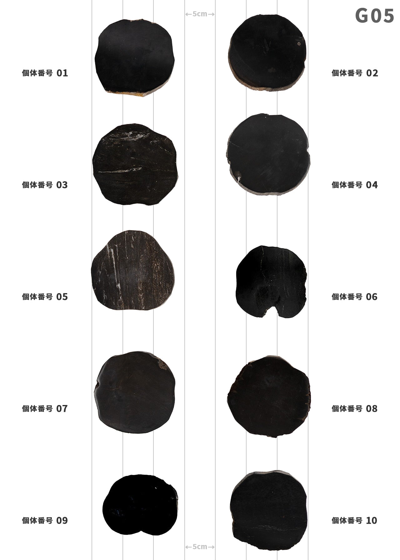 【個体で選べる】 amabro WOOD COASTER Black  珪化木