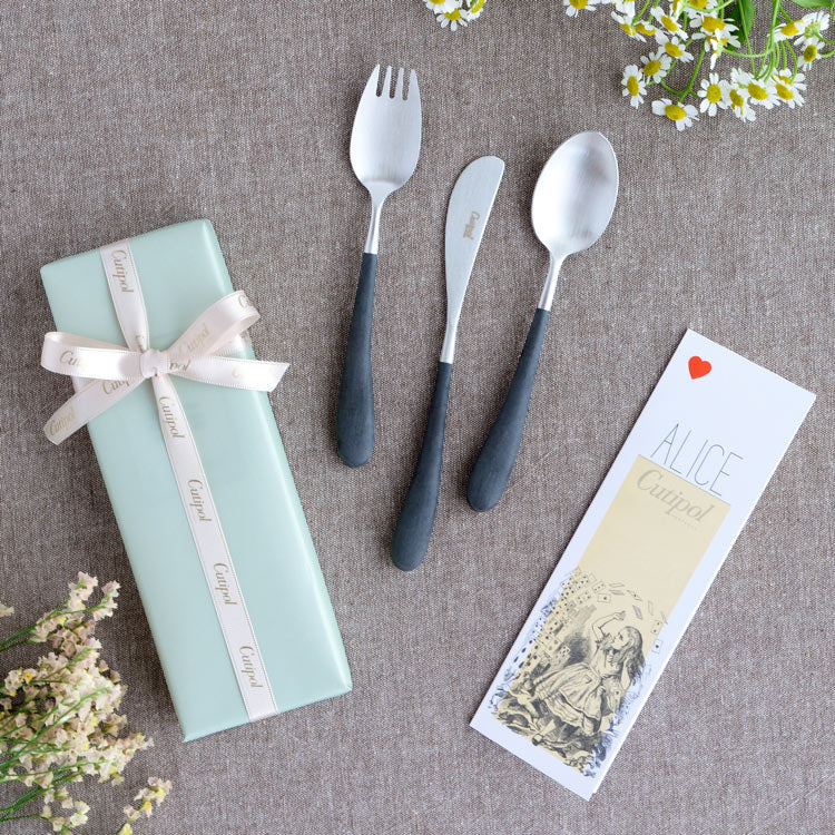 【正規取扱店】 クチポール ALICE /アリス 子供用 ギフトセット ブラック シルバー