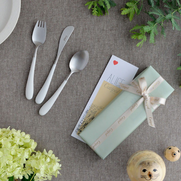 【正規取扱店】 クチポール ALICE /アリス 子供用 ギフトセット ホワイト シルバー