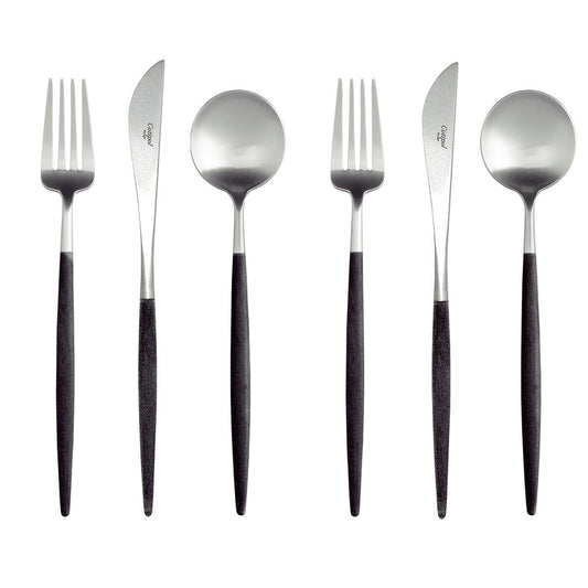 【正規取扱店】 クチポール GOA/ゴア ディナー 6本セット ブラック シルバー