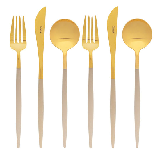 【正規取扱店】 クチポール GOA/ゴア ディナー 6本セット アイボリー ゴールド