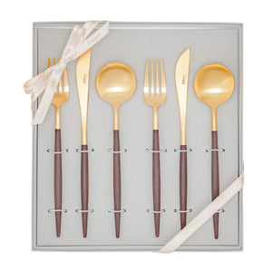 クチポール GOA/ゴア ディナー 6本 ギフトセット ブラウンゴールド