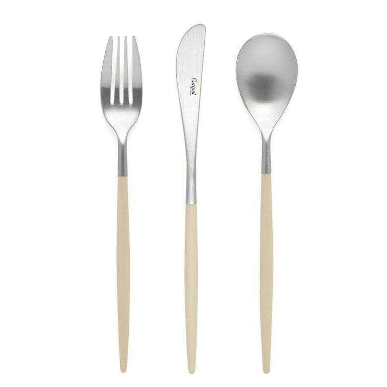 【正規取扱店】 クチポール MIO/ミオ ディナー 3本セット アイボリー シルバー