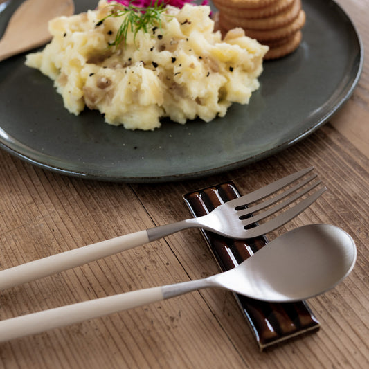 【正規取扱店】 クチポール MIO/ミオ ディナー 2本セット アイボリー シルバー