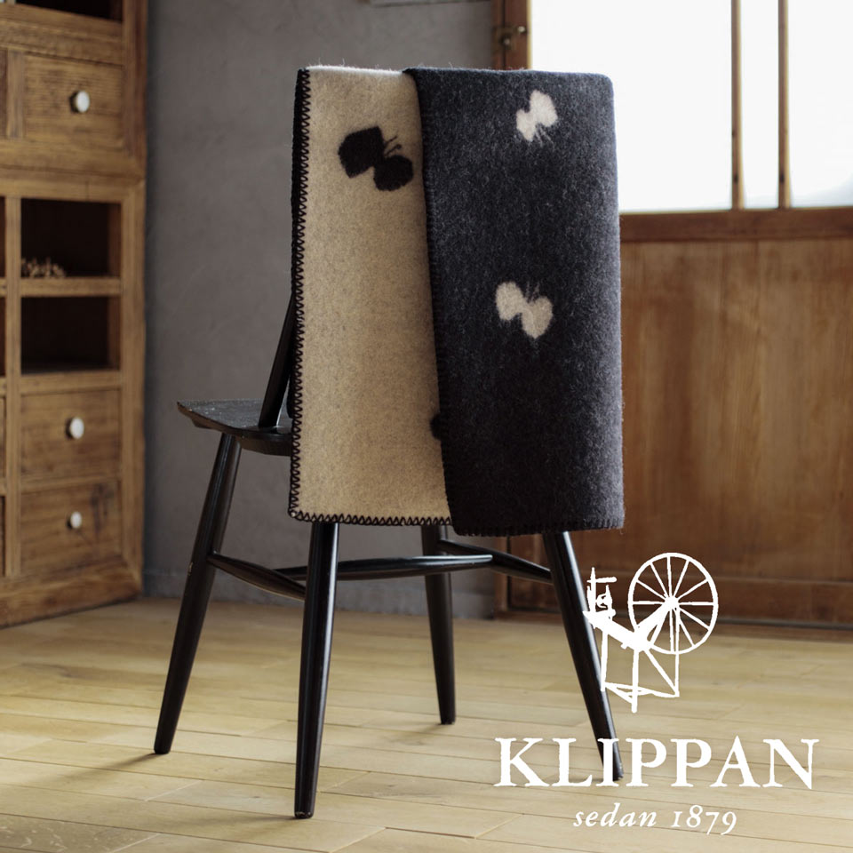 クリッパン×ミナ・ペルホネン ウール ミニブランケット CHOUCHO 65×90cm