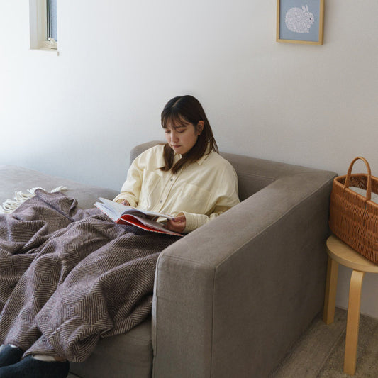 クリッパン リサイクルウール スロー グースアイ 130×200cm