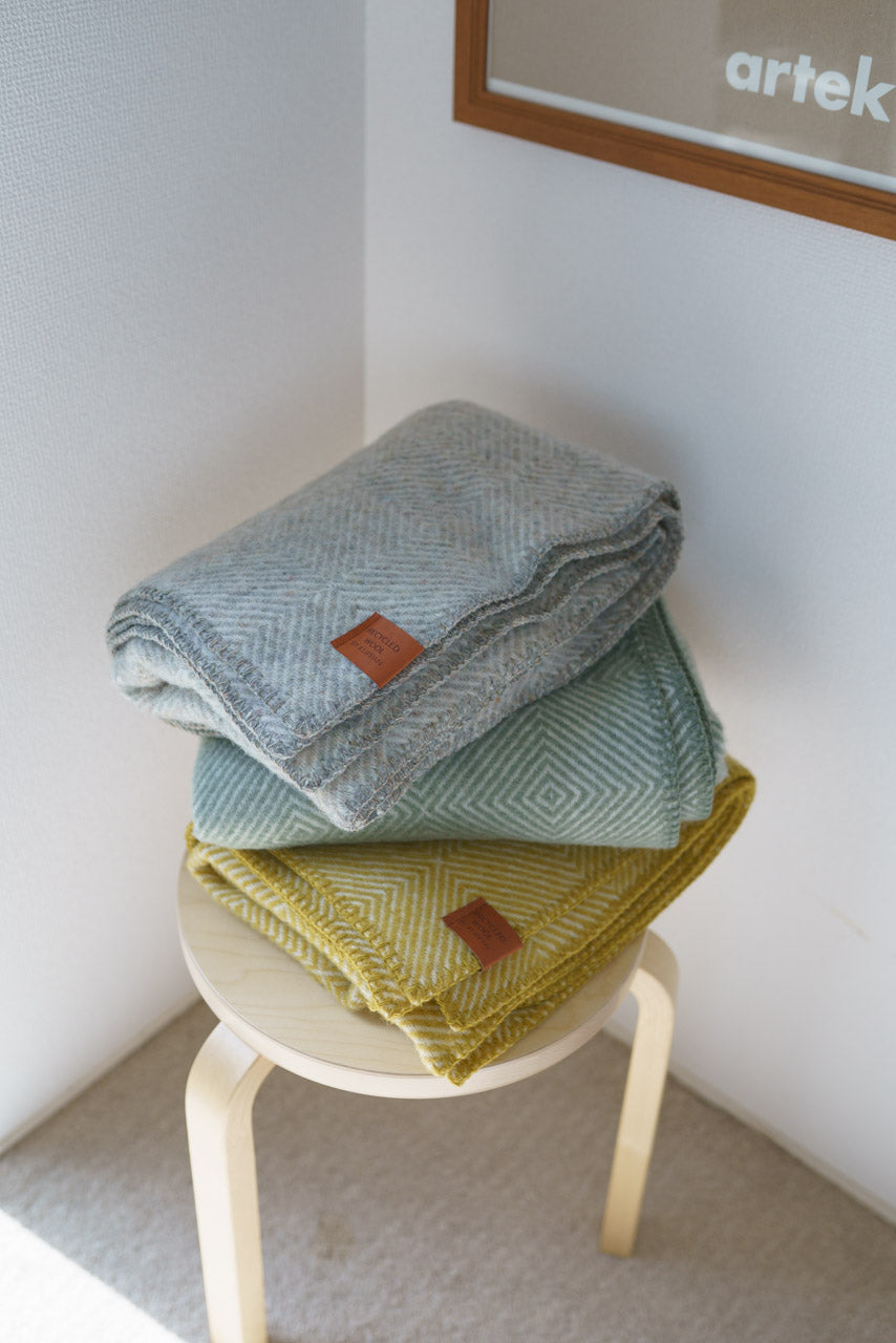 クリッパン リサイクルウール ハーフスロー グースアイ MIDI 90×130cm