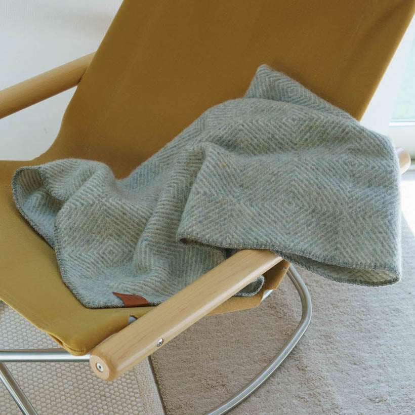 クリッパン リサイクルウール ハーフスロー グースアイ MIDI 90×130cm