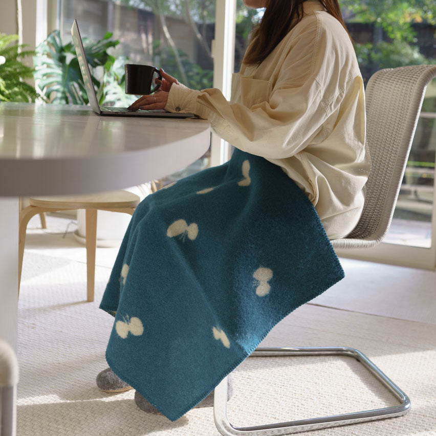 クリッパン×ミナ・ペルホネン ウール ミニブランケット CHOUCHO 65×90cm