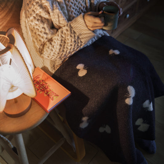 クリッパン×ミナ・ペルホネン ウール ミニブランケット CHOUCHO 65×90cm