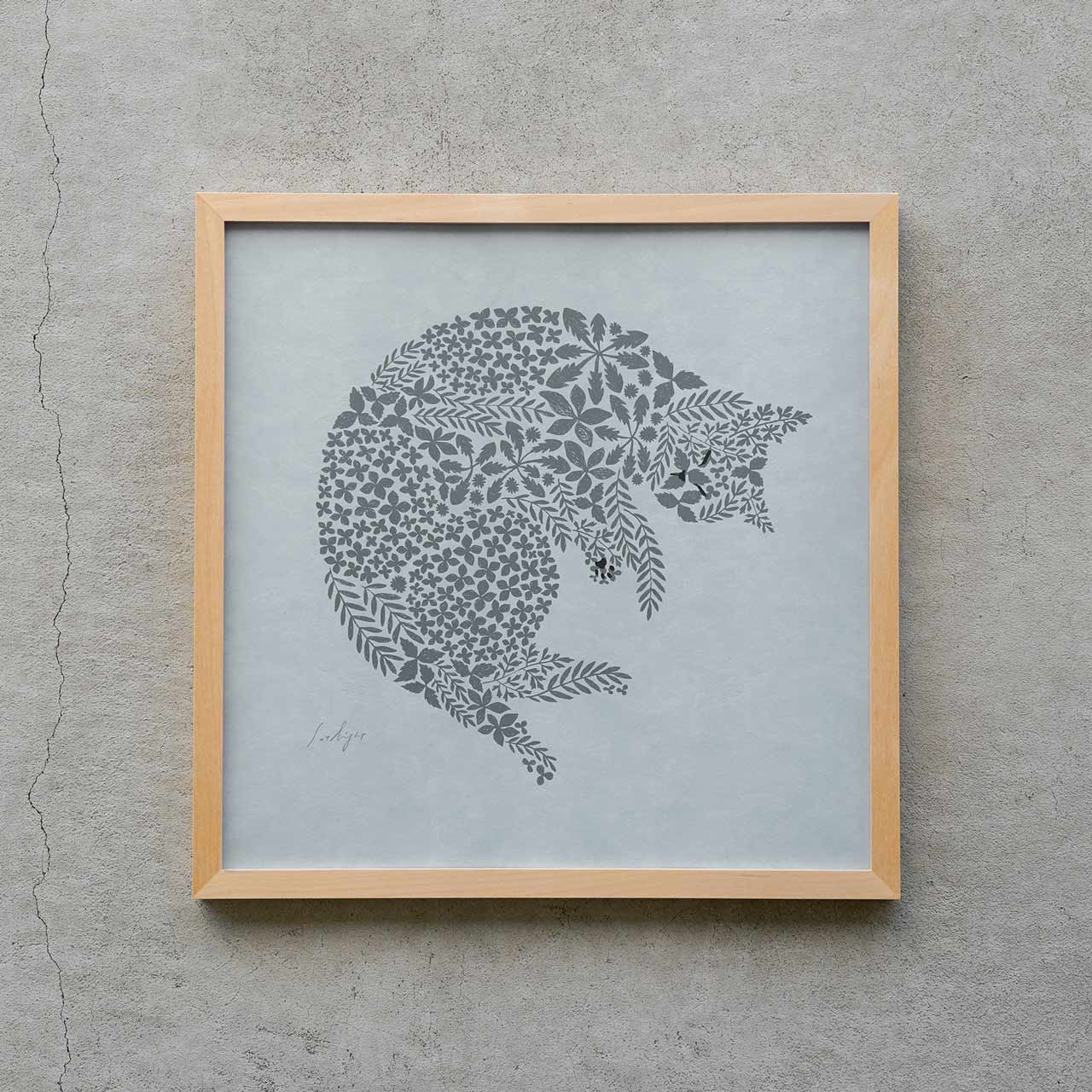 ねこくら×sotlight Fluffy CAT ポスター + フレーム 30 Curled up まる