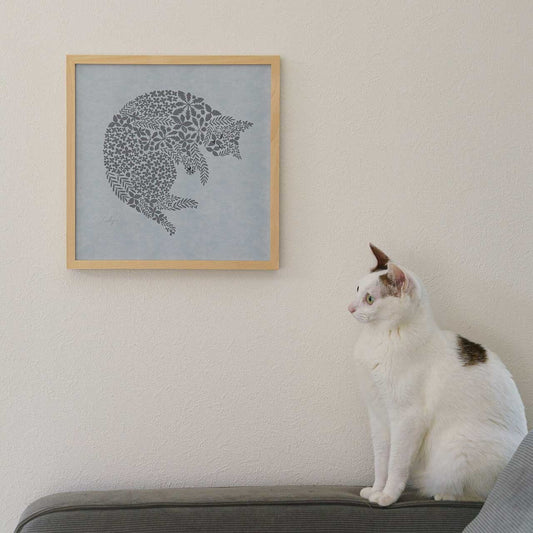 ねこくら×sotlight Fluffy CAT ポスター + フレーム 30 Curled up まる