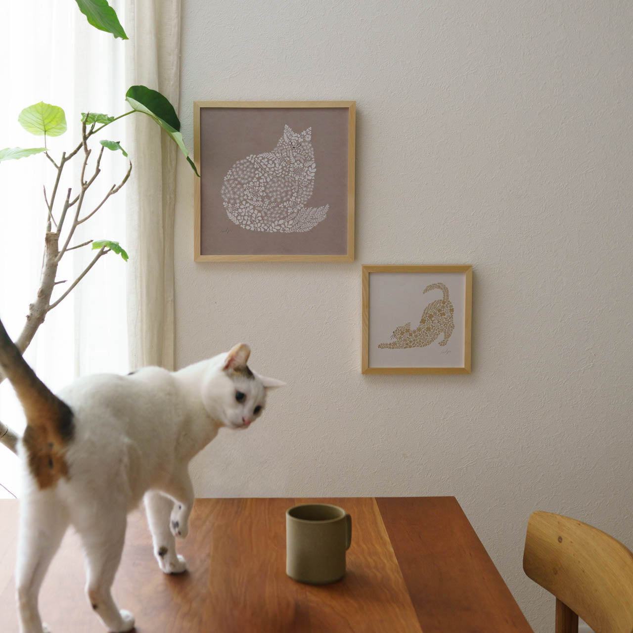 ねこくら×sotlight Fluffy CAT ポスター + フレーム 30 Looking 見つめる