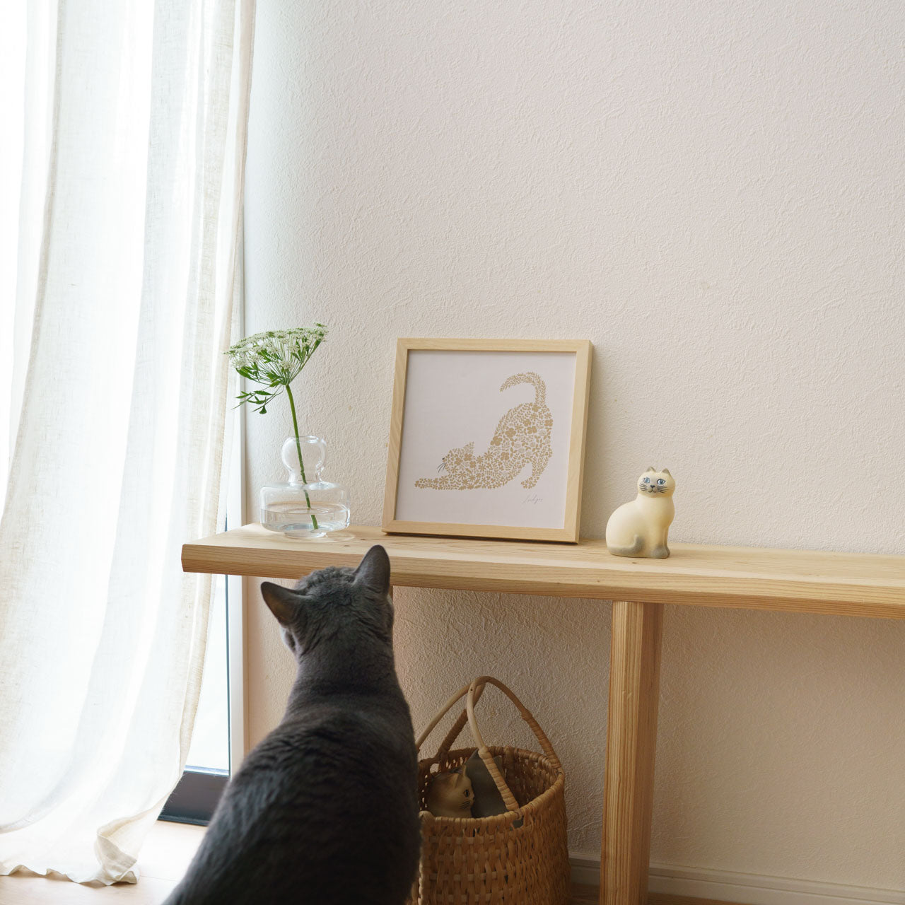 ねこくら×sotlight Fluffy CAT ポスター + フレーム 20 Stretching 伸び