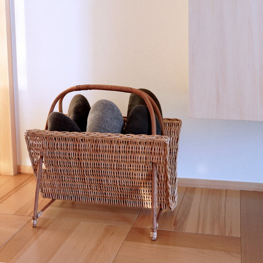 【選べる2タイプ】ラトビア 柳のマガジンバスケット PinumuPasaule