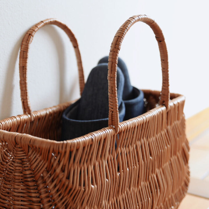 ラトビアの工房で作るハンドメイドかご | 柳のかごバッグ L