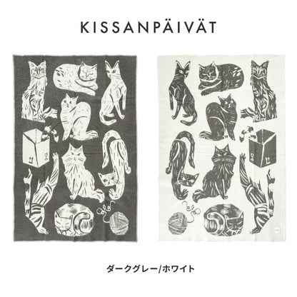ラプアンカンクリ ウール ブランケット KISSANPÄIVÄT マッティ・ピックヤムサ 北欧 大判 130×180cm