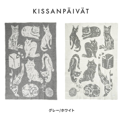 ラプアンカンクリ ウール ブランケット KISSANPÄIVÄT マッティ・ピックヤムサ 北欧 大判 130×180cm