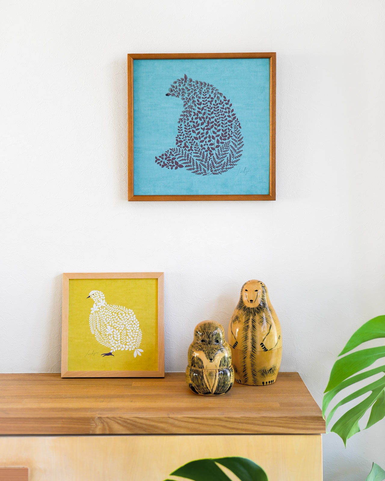 sotlight トリ 20cm アートポスター フレーム付き