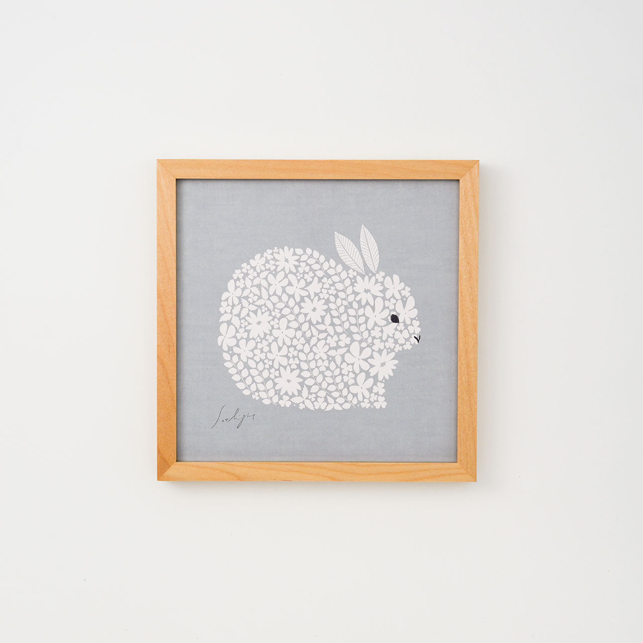 sotlight ウサギ 20cm アートポスター フレーム付き