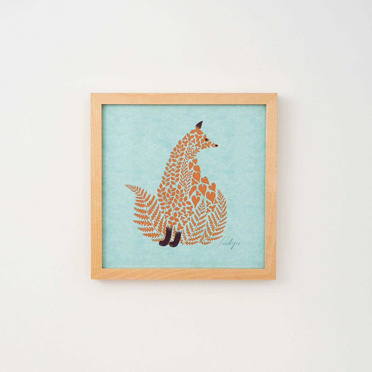 sotlight キツネ 20cm アートポスター フレーム付き