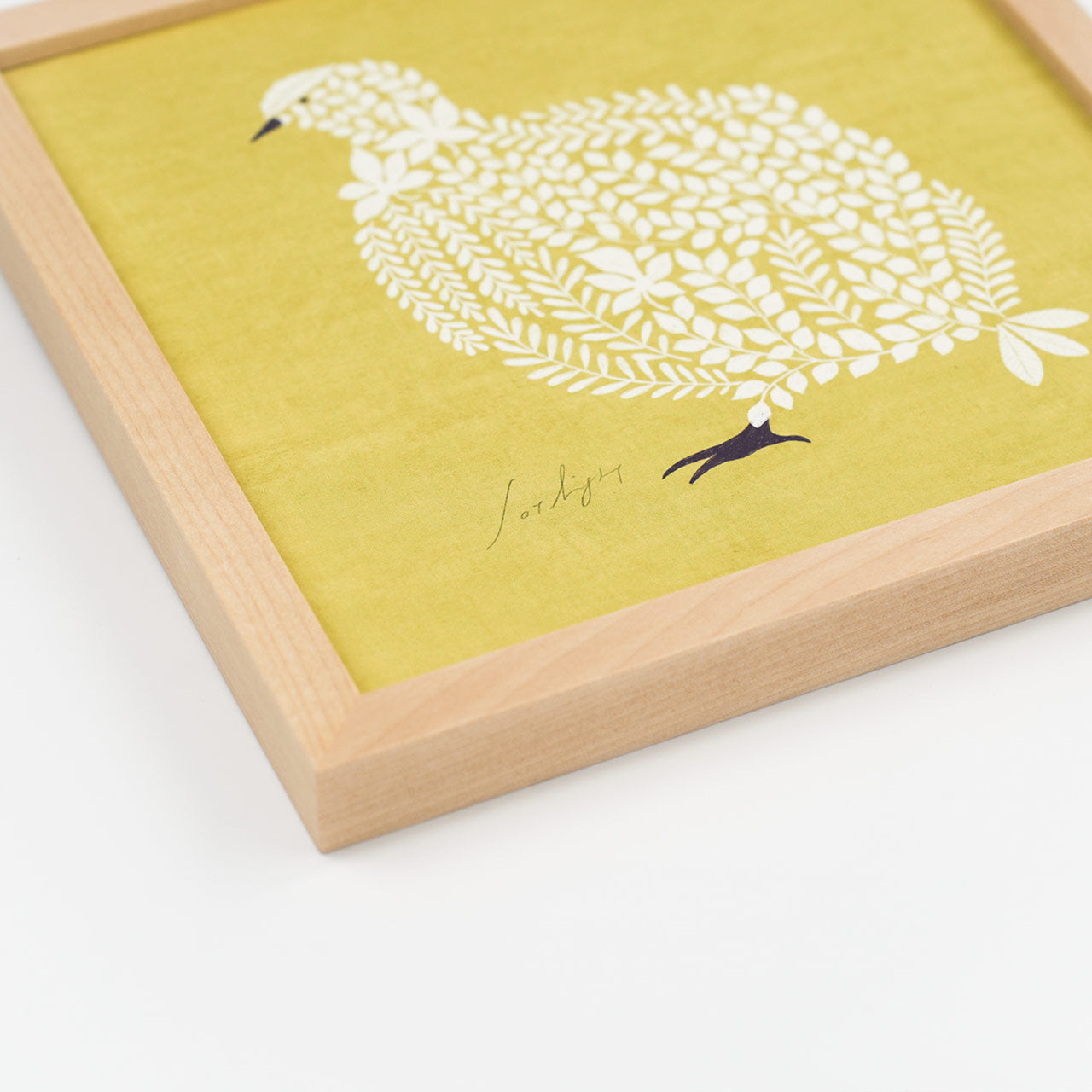 sotlight トリ 20cm アートポスター フレーム付き