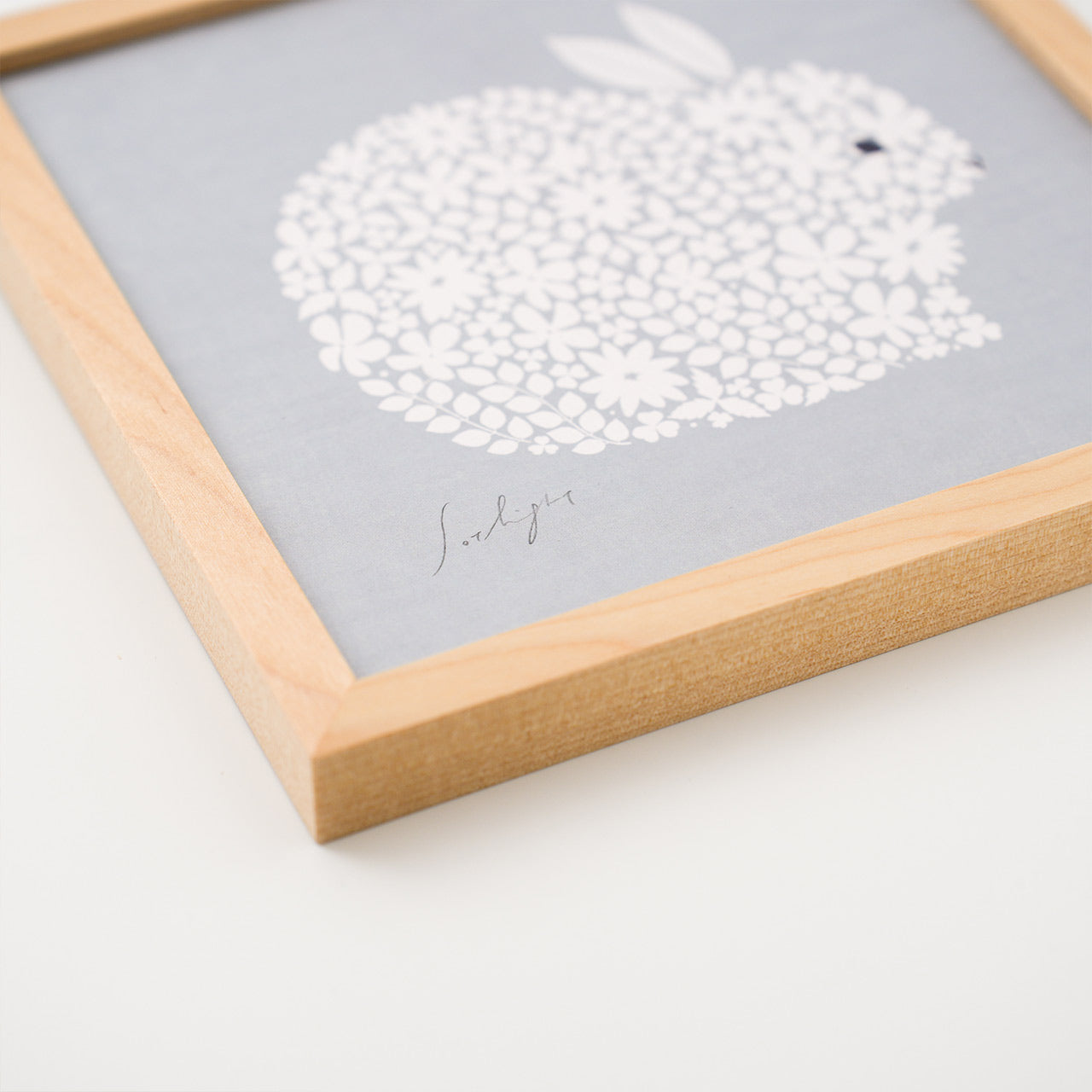 sotlight ウサギ 20cm アートポスター フレーム付き