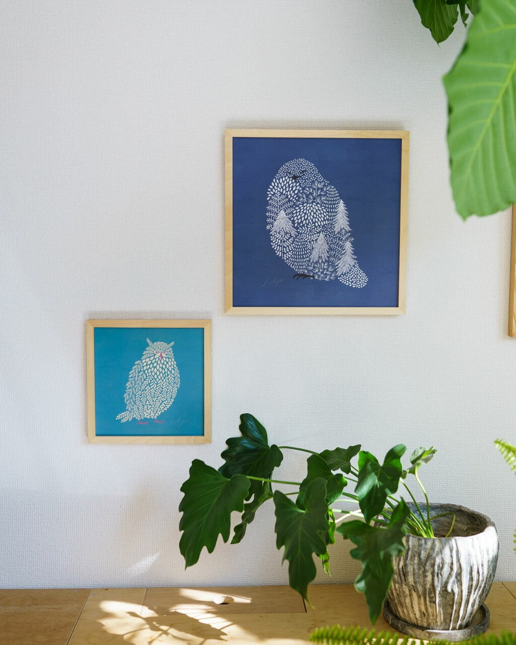 sotlight シロフクロウ 30cm アートポスター フレーム付き