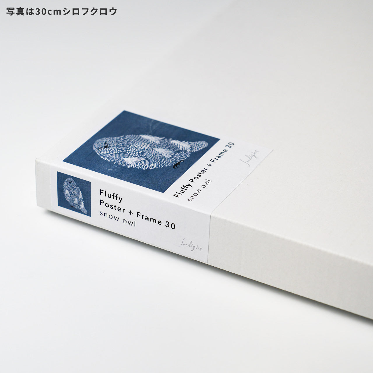 sotlight シロフクロウ 30cm アートポスター フレーム付き