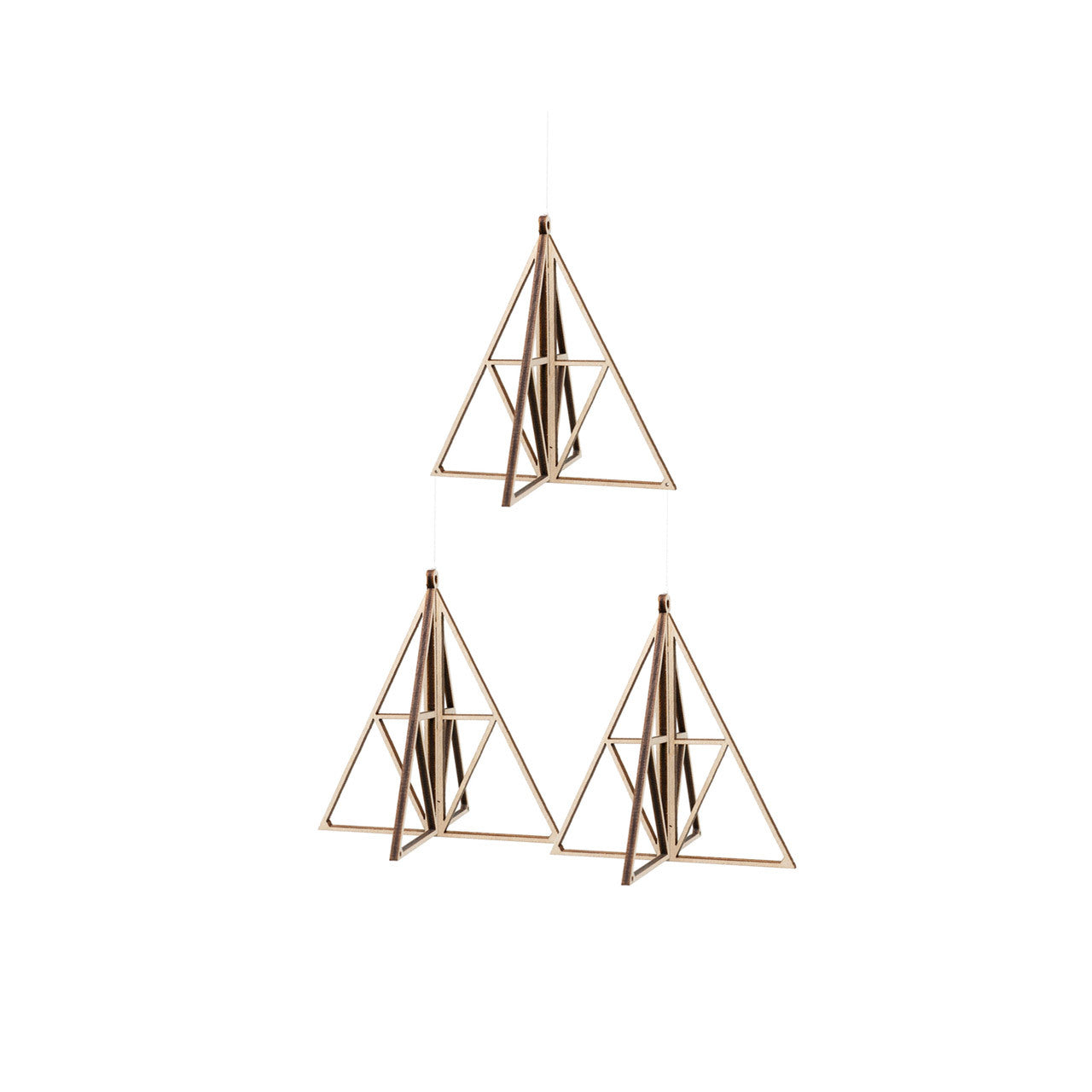 Kito ピラミッド Sサイズ 3個セット 北欧 オーナメント 取付けフック付