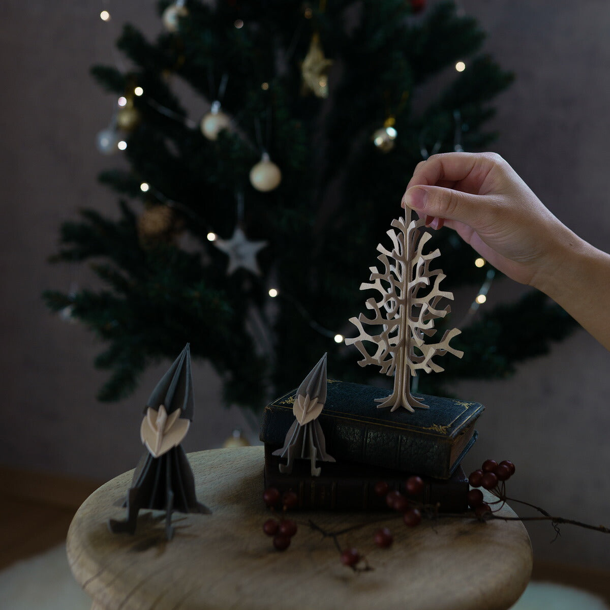 lovi ロヴィ クリスマスツリー 14cm ナチュラルウッド